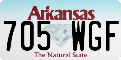 AR license plate 705WGF