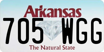 AR license plate 705WGG