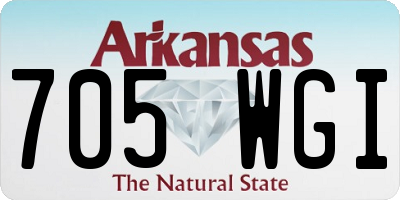 AR license plate 705WGI