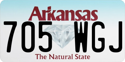 AR license plate 705WGJ