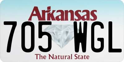 AR license plate 705WGL