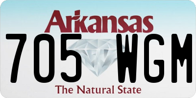 AR license plate 705WGM