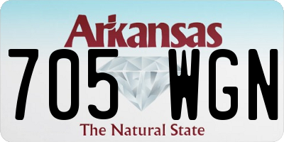 AR license plate 705WGN
