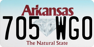 AR license plate 705WGO
