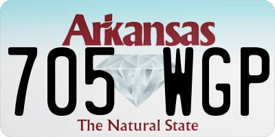 AR license plate 705WGP