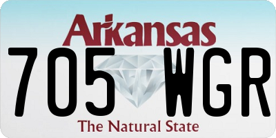 AR license plate 705WGR