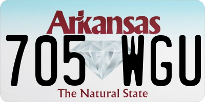 AR license plate 705WGU