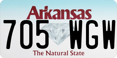 AR license plate 705WGW