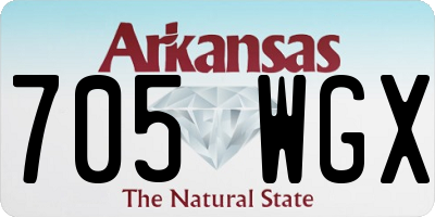 AR license plate 705WGX