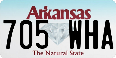 AR license plate 705WHA