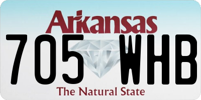 AR license plate 705WHB