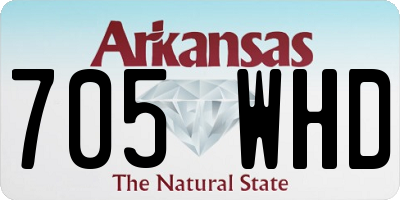 AR license plate 705WHD