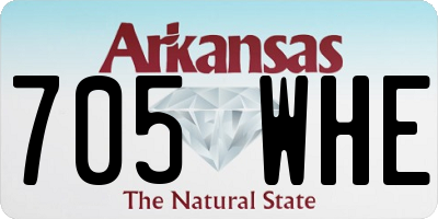 AR license plate 705WHE