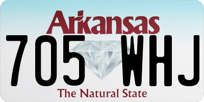 AR license plate 705WHJ