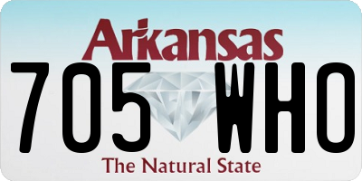 AR license plate 705WHO