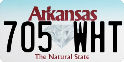 AR license plate 705WHT