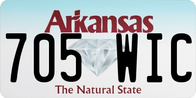 AR license plate 705WIC