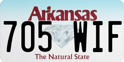 AR license plate 705WIF