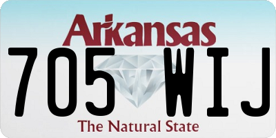 AR license plate 705WIJ