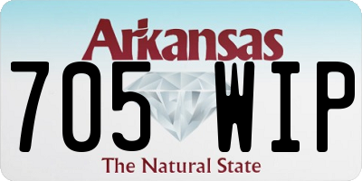 AR license plate 705WIP