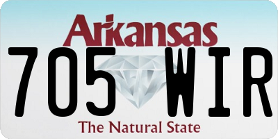 AR license plate 705WIR