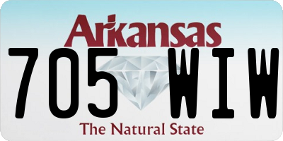 AR license plate 705WIW