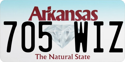 AR license plate 705WIZ