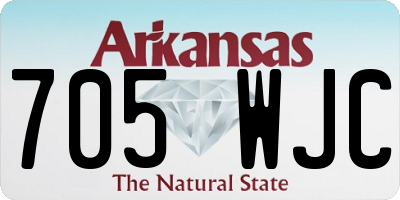 AR license plate 705WJC