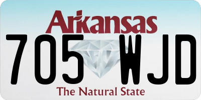 AR license plate 705WJD