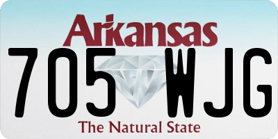 AR license plate 705WJG