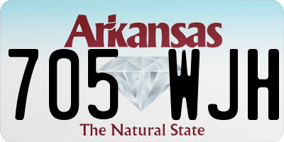 AR license plate 705WJH