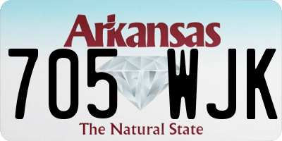 AR license plate 705WJK
