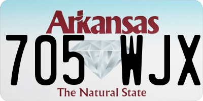 AR license plate 705WJX