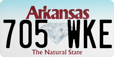 AR license plate 705WKE