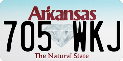 AR license plate 705WKJ