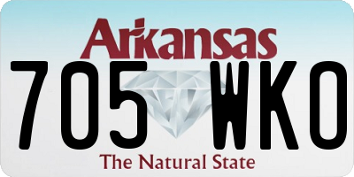 AR license plate 705WKO