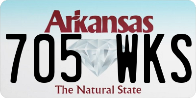 AR license plate 705WKS