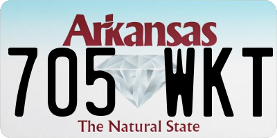 AR license plate 705WKT