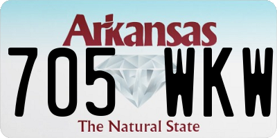 AR license plate 705WKW