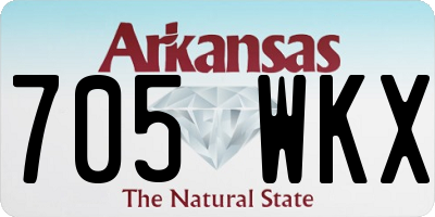 AR license plate 705WKX
