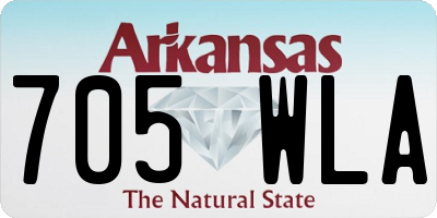 AR license plate 705WLA