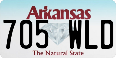 AR license plate 705WLD