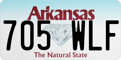 AR license plate 705WLF