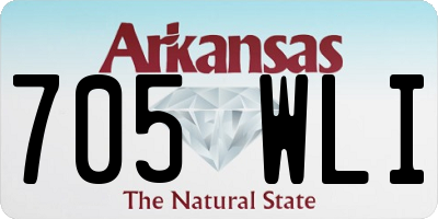 AR license plate 705WLI