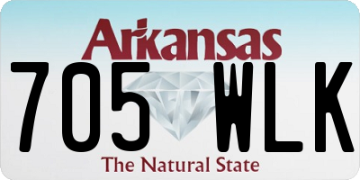 AR license plate 705WLK