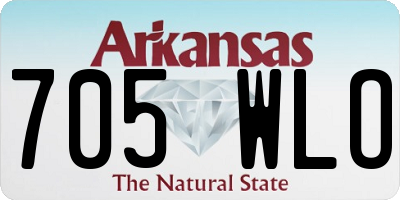 AR license plate 705WLO