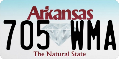 AR license plate 705WMA