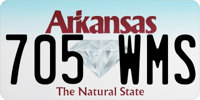 AR license plate 705WMS