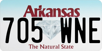 AR license plate 705WNE