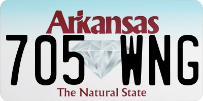 AR license plate 705WNG